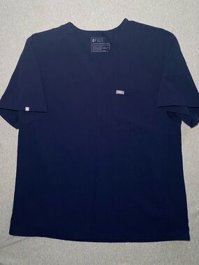 FIGS Technical Collection Scrub Top Womens XXL 2XL Blue